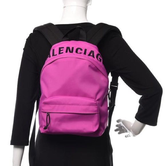BALENCIAGA Nylon Wheel Logo Backpack - Picture 4 of 6